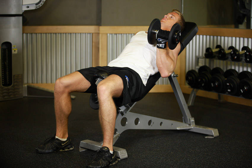 Alternate Incline Dumbbell Curl — Dumbbell Biceps exercise demonstration