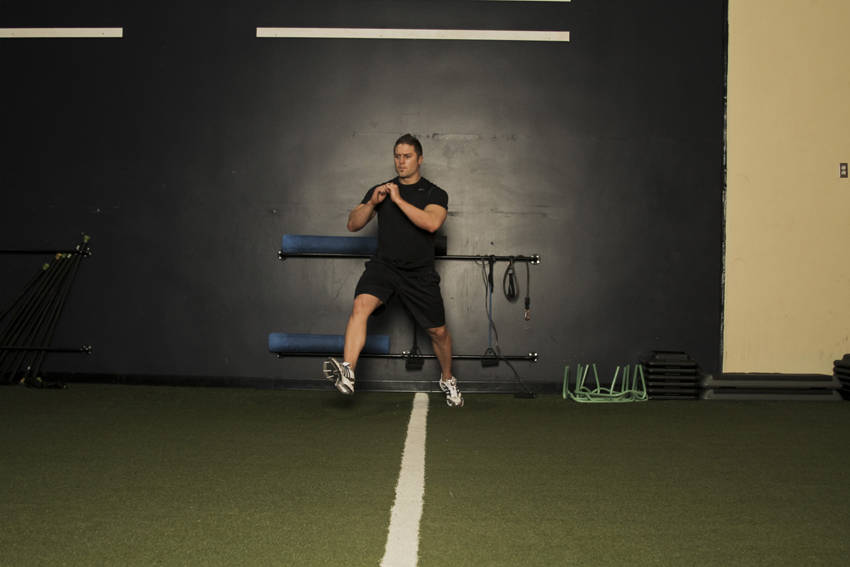 Alternate Leg Diagonal Bound — Body Weight Quadriceps exercise demonstration