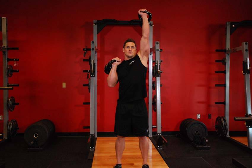 Alternating Kettlebell Press — Kettlebell Shoulders exercise demonstration