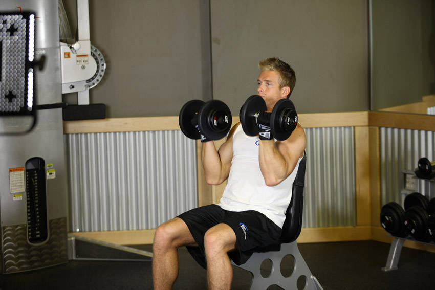 Arnold Dumbbell Press — Dumbbell Shoulders exercise demonstration