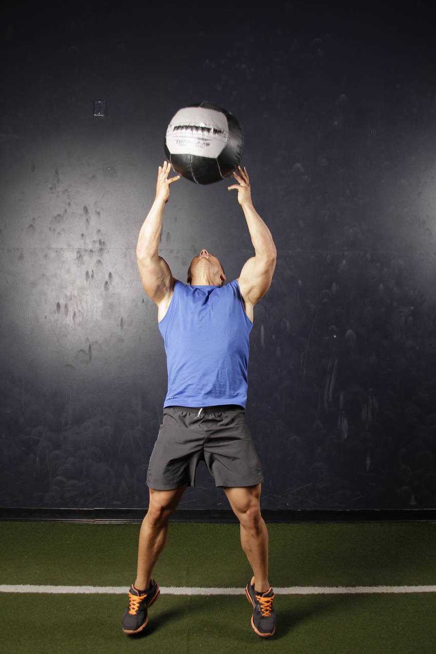 Backward Medicine Ball Throw — Medicine Ball Shoulders exercise demonstration