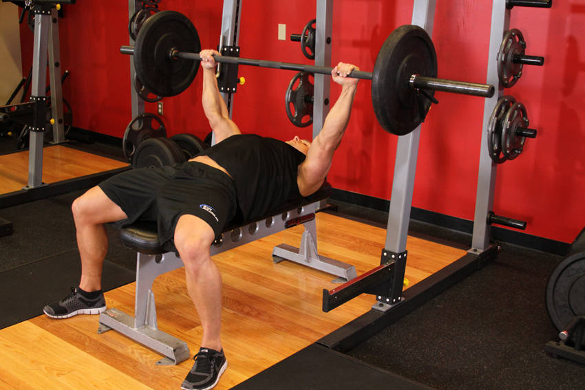 Barbell Bench Press - Medium Grip — Barbell Chest exercise demonstration