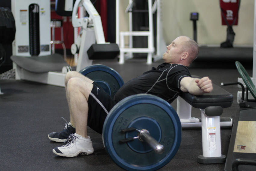 Barbell Hip Thrust — Barbell Glutes exercise demonstration