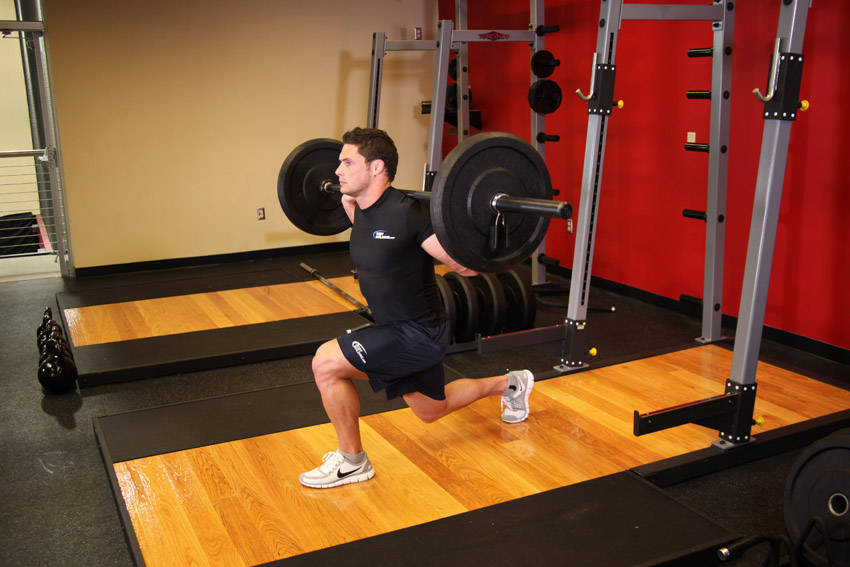 Barbell Lunge — Barbell Quadriceps exercise demonstration