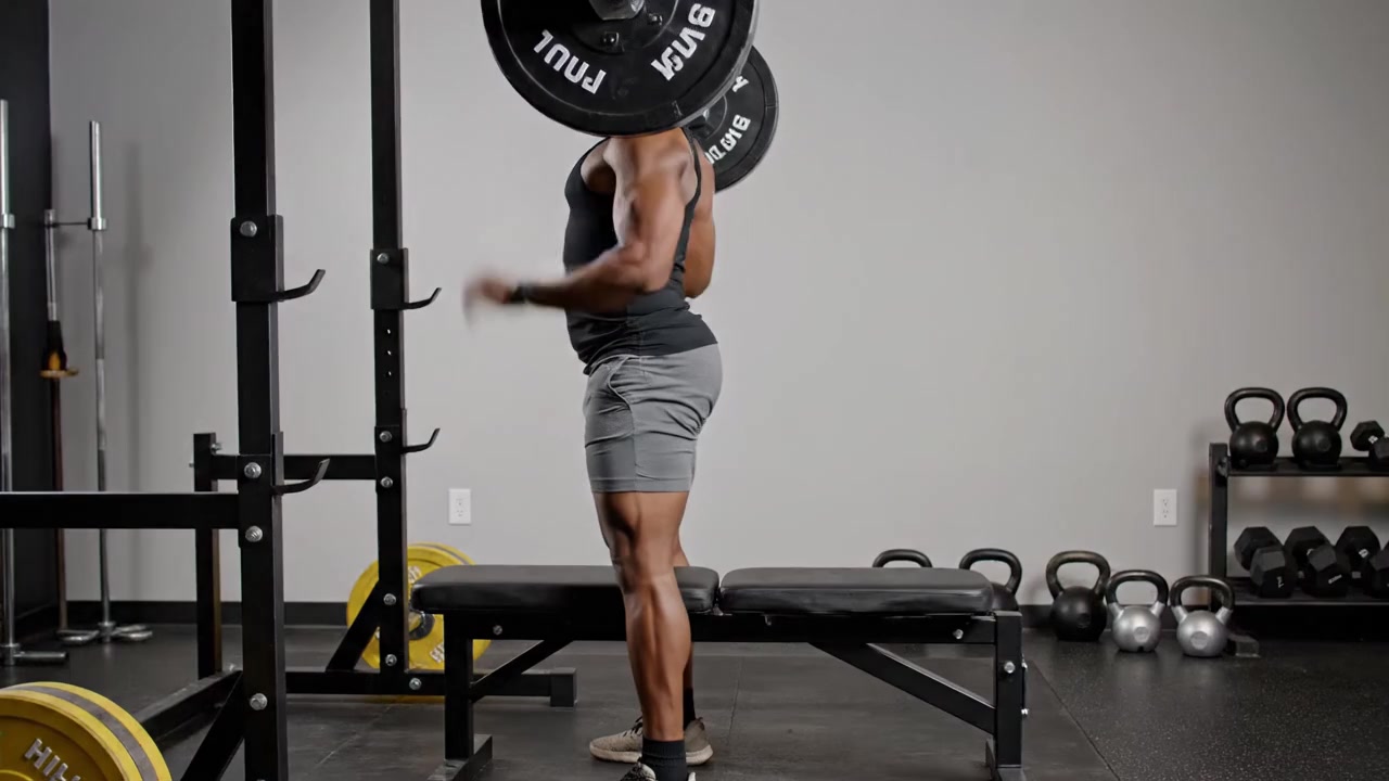 Barbell Squat To A Bench