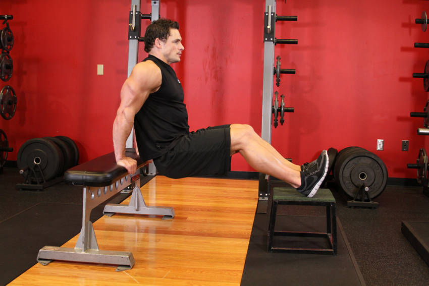 Bench Dips — Body Weight Triceps exercise demonstration