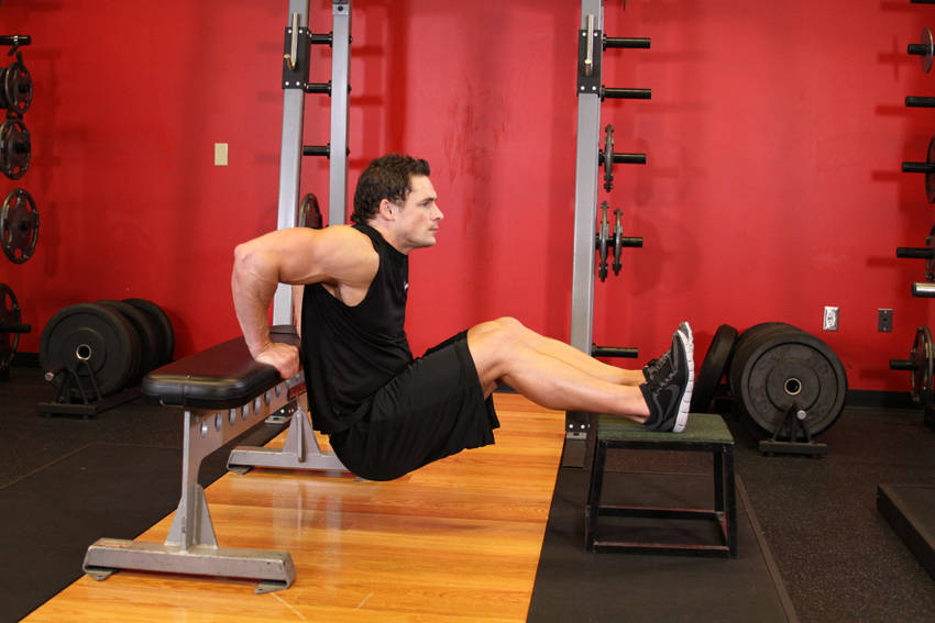 Bench Dips — Body Weight Triceps exercise demonstration