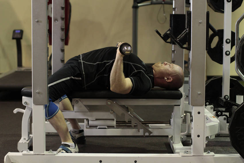 Bench Press - Powerlifting — Barbell Triceps exercise demonstration