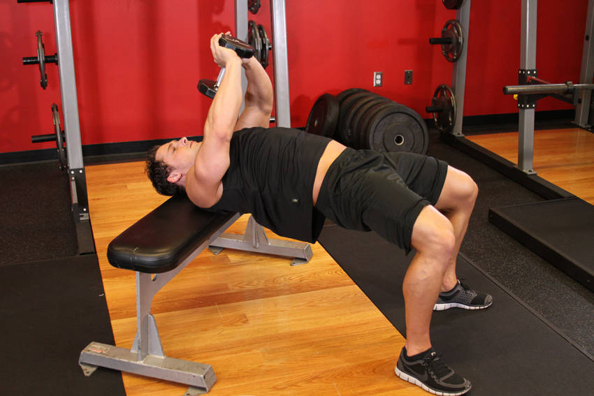 Bent-Arm Dumbbell Pullover — Dumbbell Chest exercise demonstration