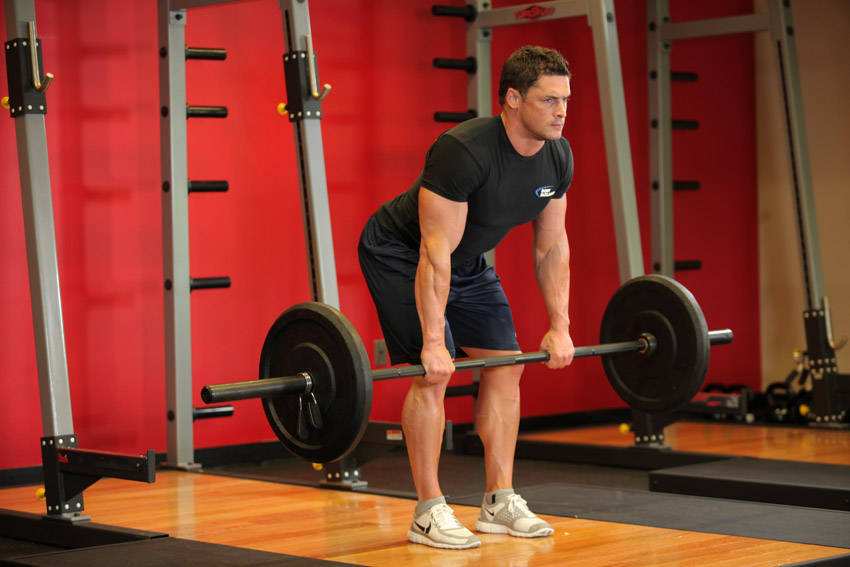 Bent Over Barbell Row — Barbell Middle Back exercise demonstration