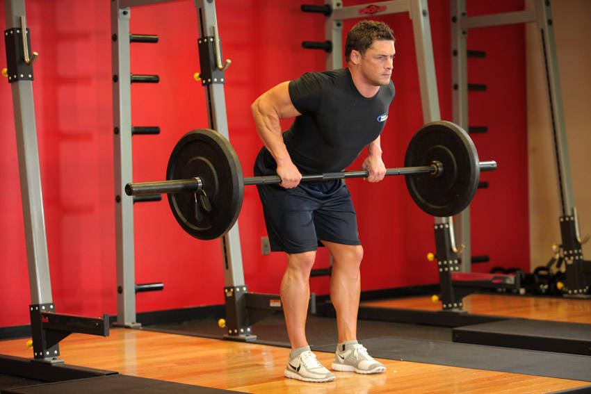 Bent Over Barbell Row — Barbell Middle Back exercise demonstration