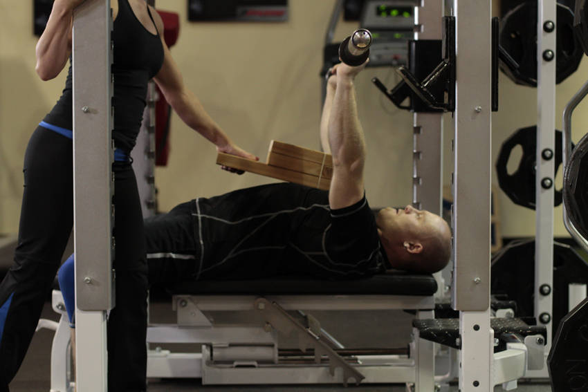 Board Press — Barbell Triceps exercise demonstration