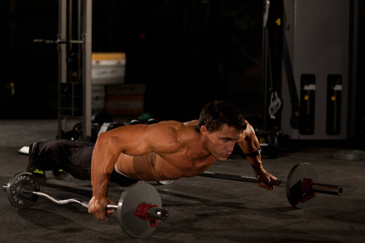 Bodyweight Flyes — EZ Barbell Chest exercise demonstration