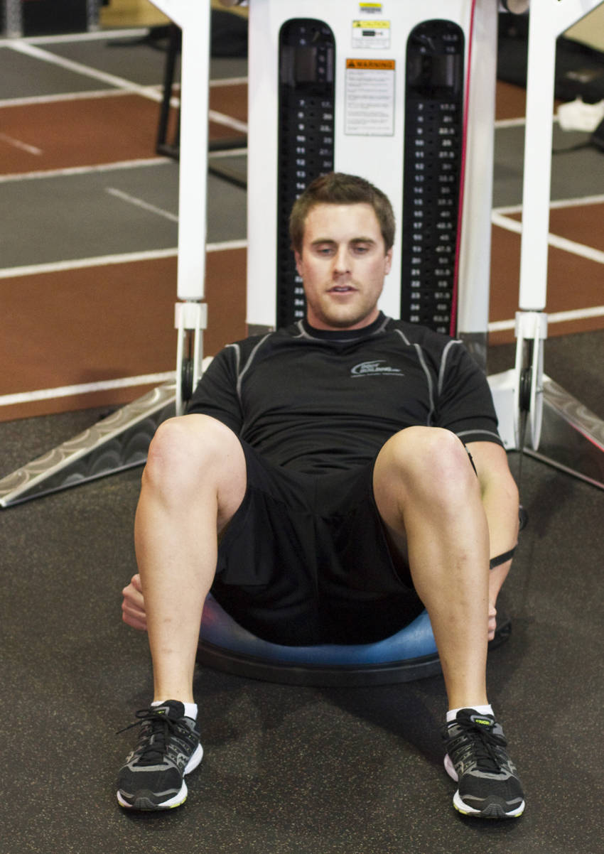 Bosu Ball Cable Crunch With Side Bends — Cable Abdominals exercise demonstration