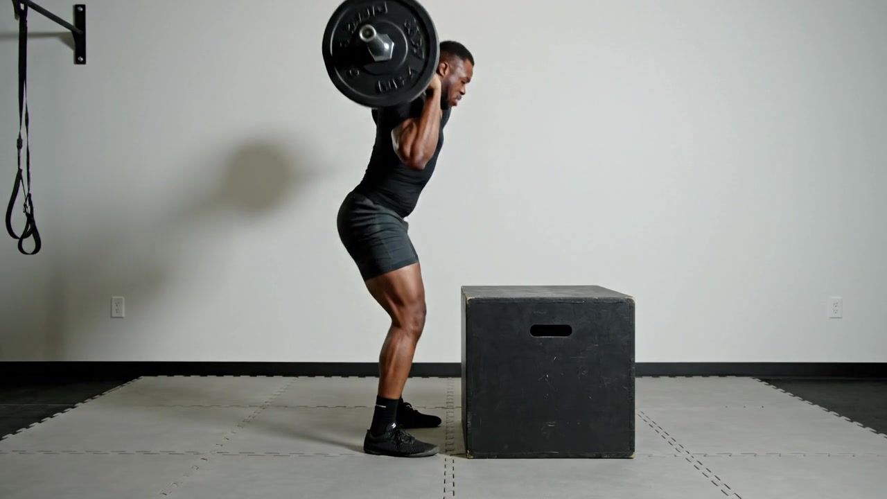 Box Squat — Barbell Quadriceps exercise demonstration