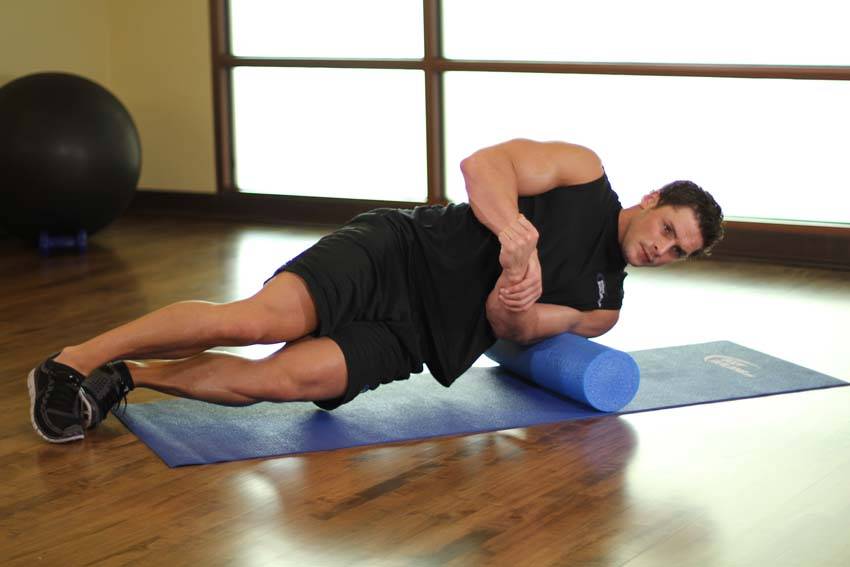 Brachialis-SMR — Roller Biceps exercise demonstration