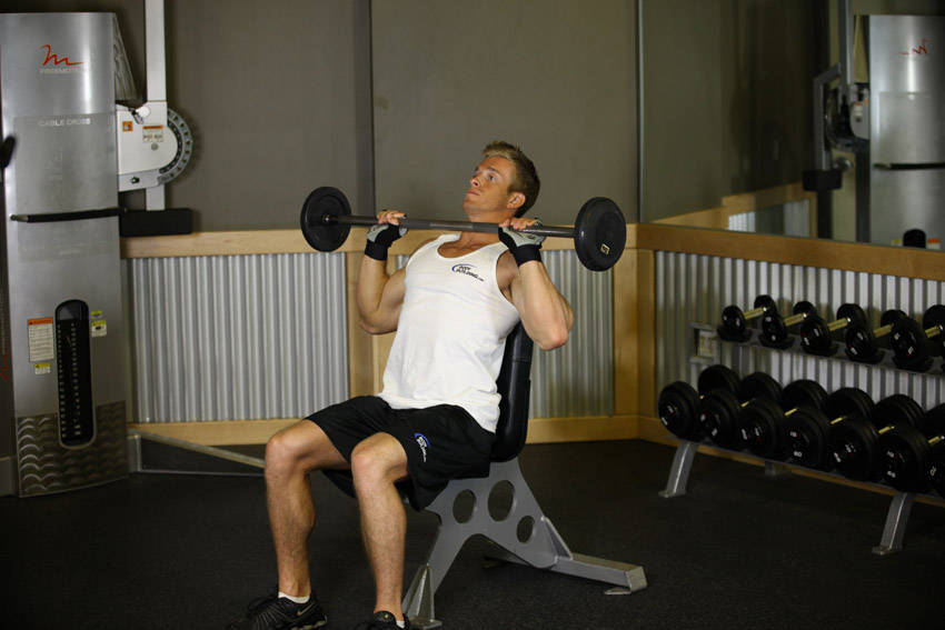 Bradford/Rocky Presses — Barbell Shoulders exercise demonstration
