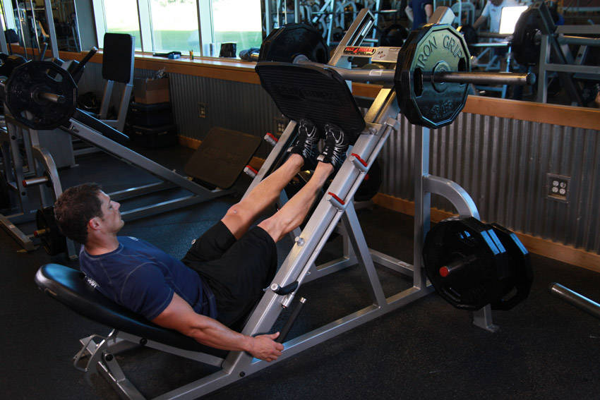 Calf Press On The Leg Press Machine — Machine Calves exercise demonstration