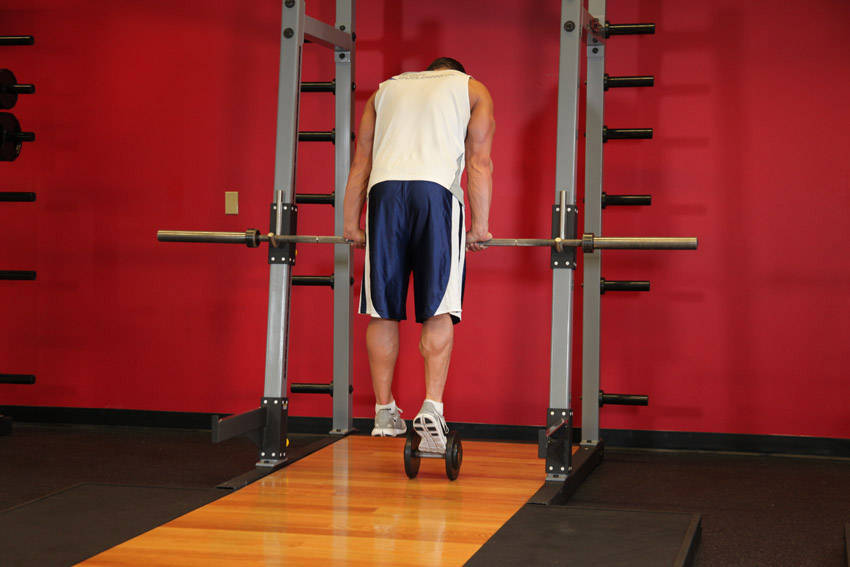 Calf Raise On A Dumbbell — Dumbbell Calves exercise demonstration