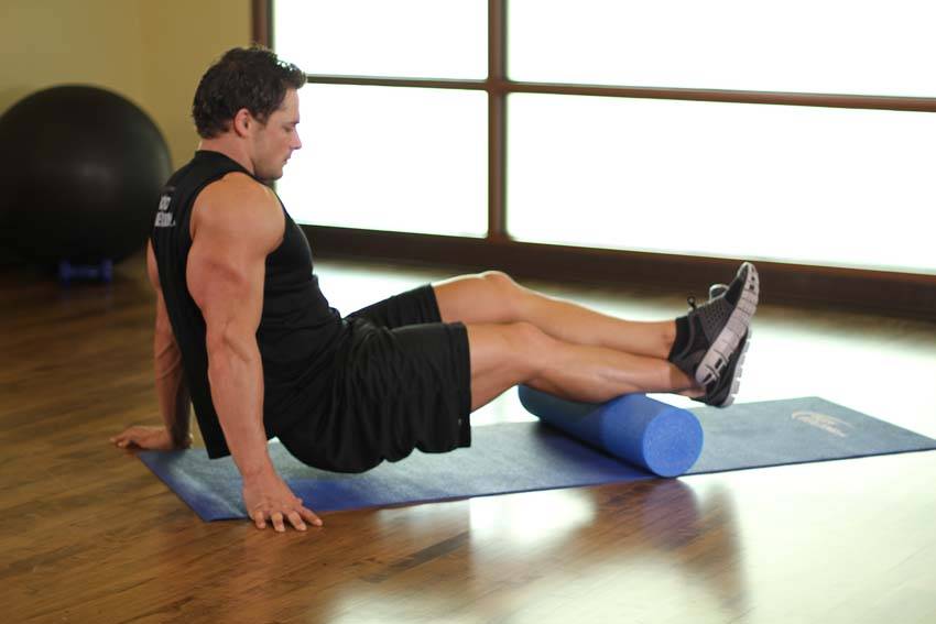 Calves-SMR — Roller Calves exercise demonstration