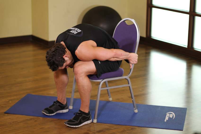 Chair Upper Body Stretch — Other Shoulders exercise demonstration