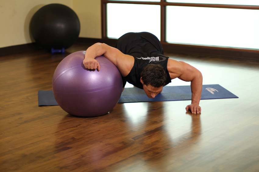 Chest Stretch on Stability Ball — Stability Ball Chest exercise demonstration