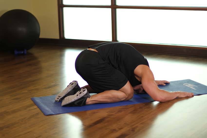 Child's Pose — Body Weight Lower Back exercise demonstration