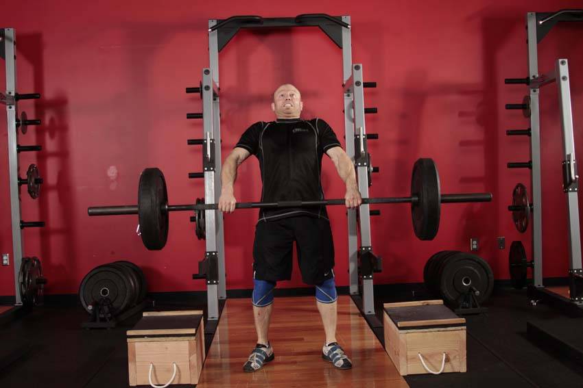 Clean from Blocks — Barbell Quadriceps exercise demonstration