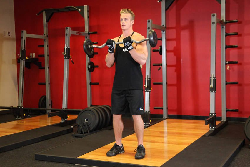 Close-Grip EZ Bar Curl — Barbell Biceps exercise demonstration