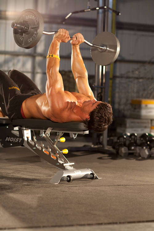 Close-Grip EZ-Bar Press — EZ Barbell Triceps exercise demonstration