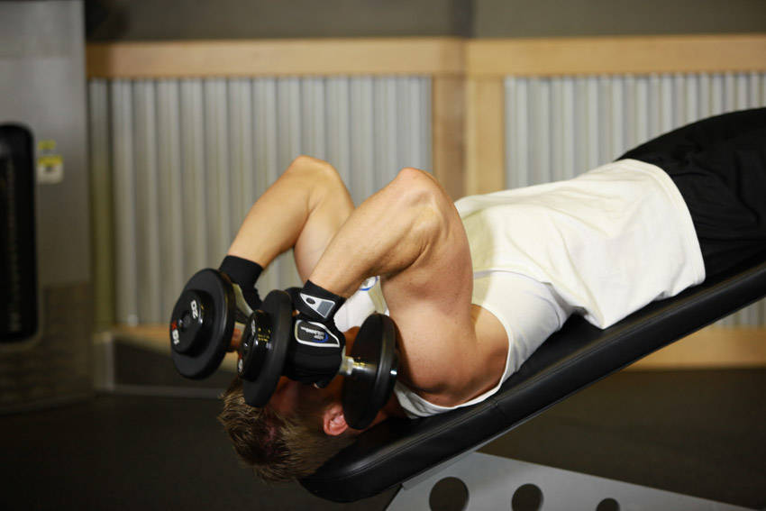 Decline Dumbbell Triceps Extension — Dumbbell Triceps exercise demonstration