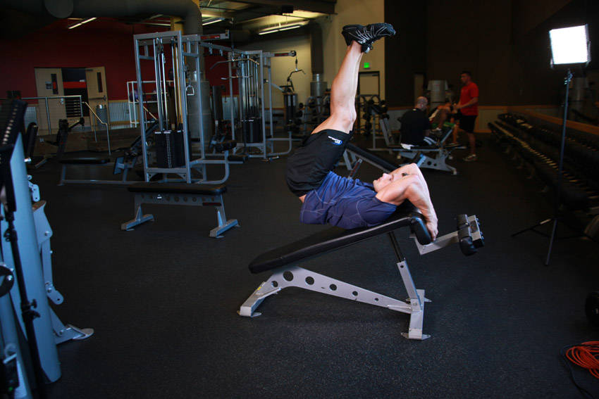 Decline Reverse Crunch — Body Weight Abdominals exercise demonstration