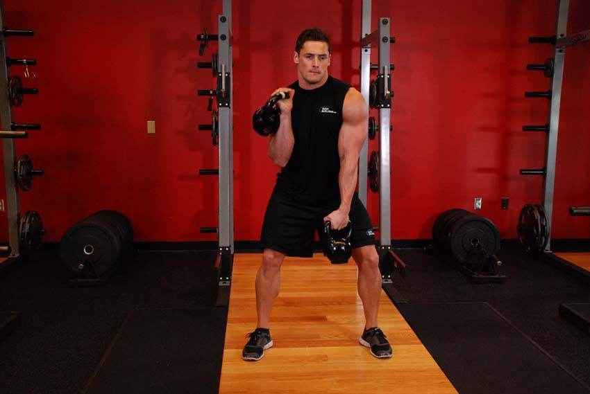 Double Kettlebell Alternating Hang Clean — Kettlebell Hamstrings exercise demonstration