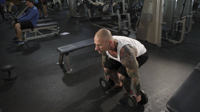 Dumbbell Clean — Dumbbell Hamstrings exercise demonstration