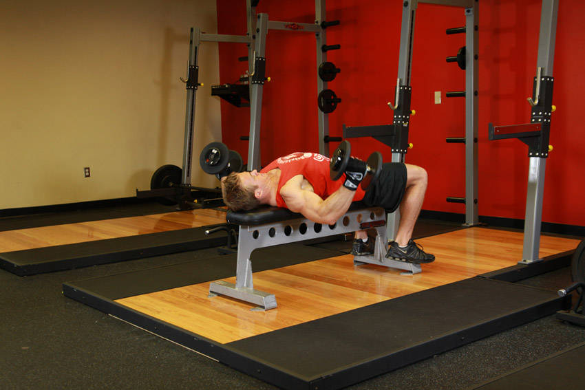 Dumbbell Flyes — Dumbbell Chest exercise demonstration