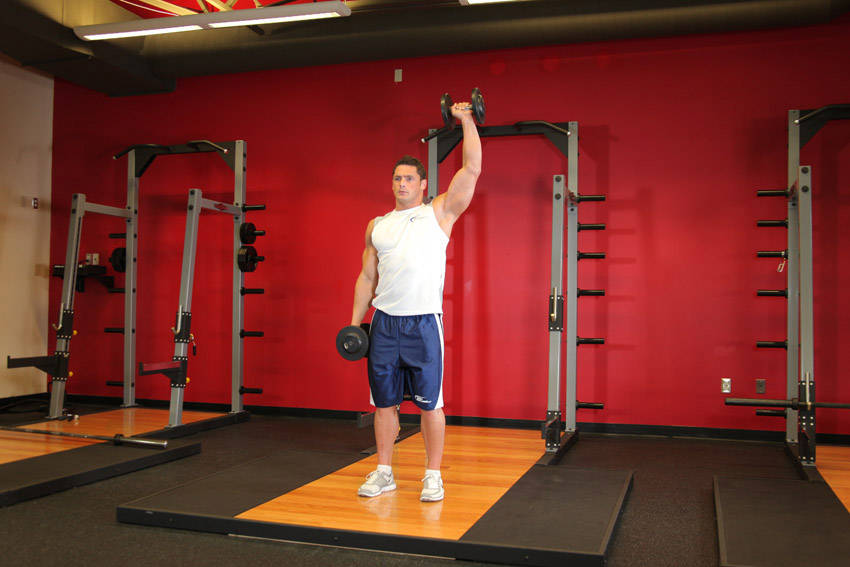 Dumbbell One-Arm Shoulder Press — Dumbbell Shoulders exercise demonstration