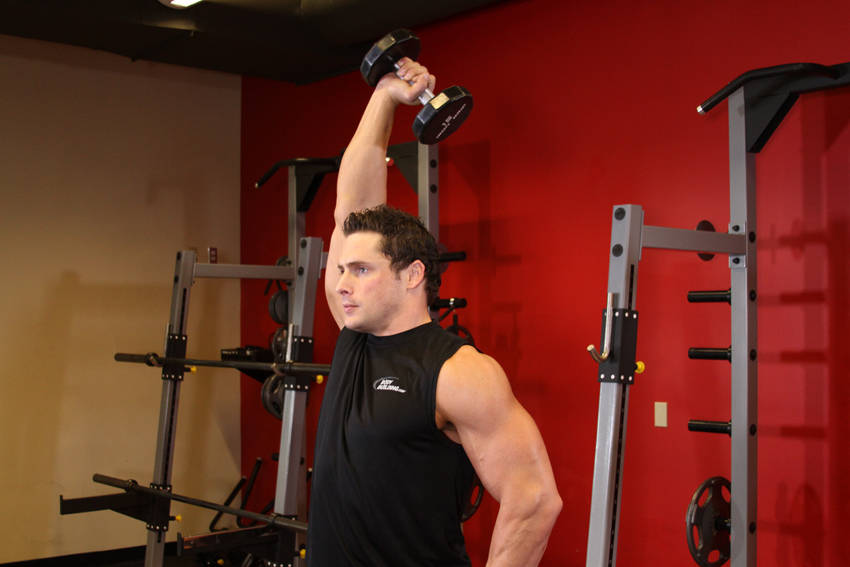 Dumbbell One-Arm Triceps Extension — Dumbbell Triceps exercise demonstration