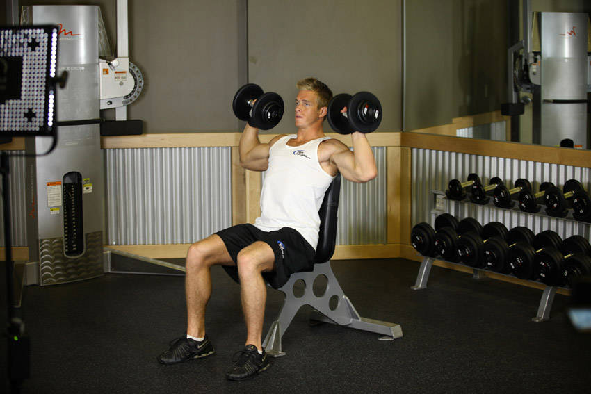 Dumbbell Shoulder Press — Dumbbell Shoulders exercise demonstration