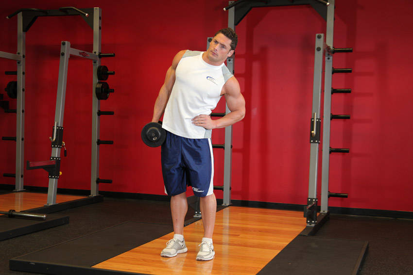 Dumbbell Side Bend — Dumbbell Abdominals exercise demonstration