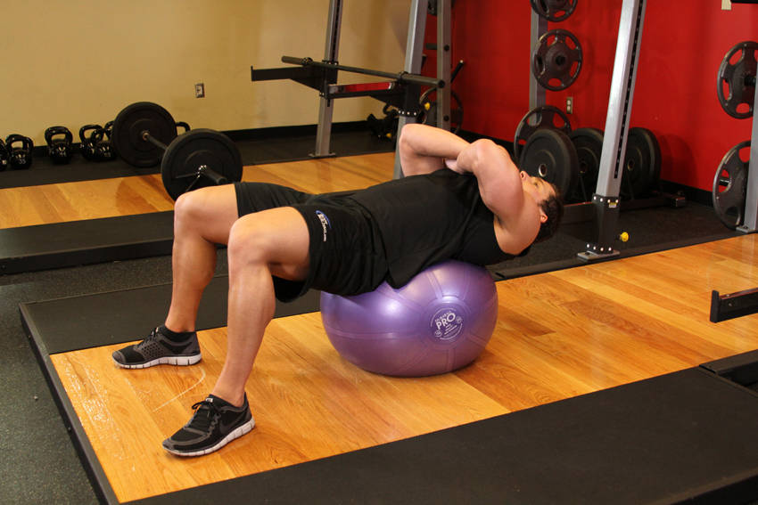 Exercise Ball Crunch — Stability Ball Abdominals exercise demonstration