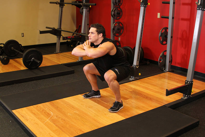 Freehand Jump Squat — Body Weight Quadriceps exercise demonstration