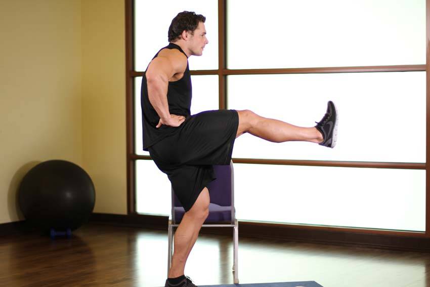 Front Leg Raises — Body Weight Hamstrings exercise demonstration