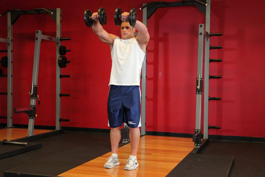 Front Two-Dumbbell Raise — Dumbbell Shoulders exercise demonstration