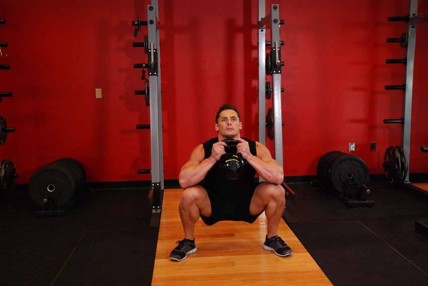 Goblet Squat — Kettlebell Quadriceps exercise demonstration