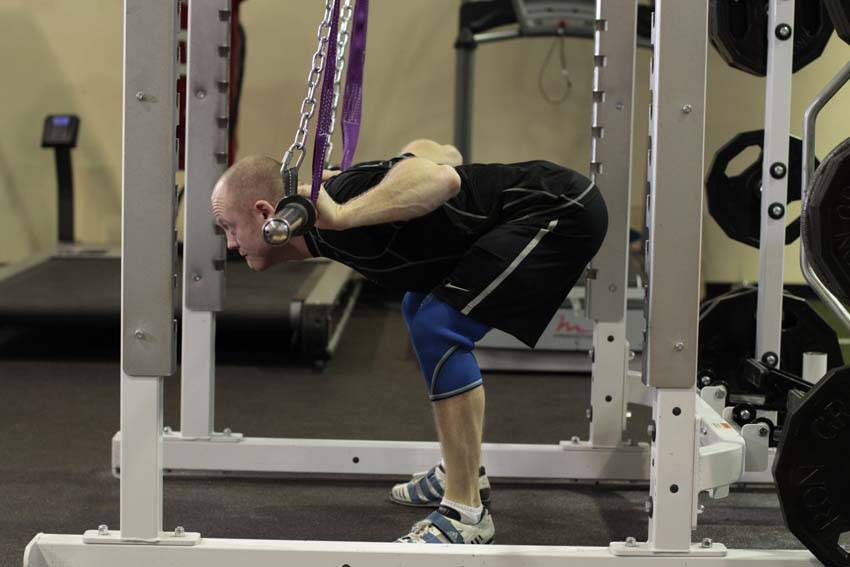 Hanging Bar Good Morning — Barbell Hamstrings exercise demonstration