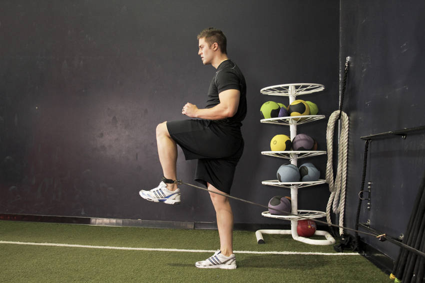 Hip Flexion with Band — Band Quadriceps exercise demonstration