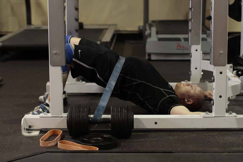 Hip Lift with Band — Band Glutes exercise demonstration