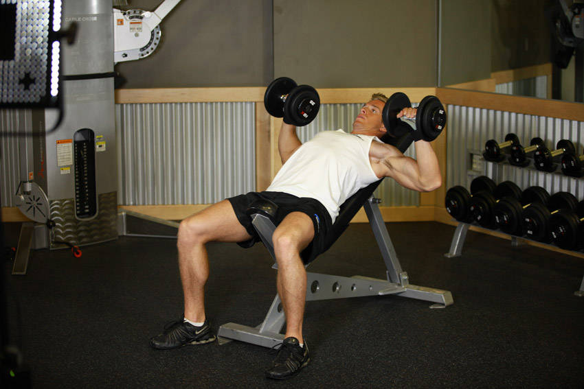 Incline Dumbbell Press — Dumbbell Chest exercise demonstration
