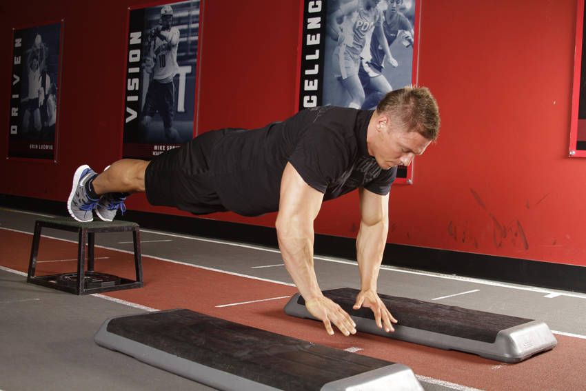 Incline Push-Up Depth Jump — Other Chest exercise demonstration