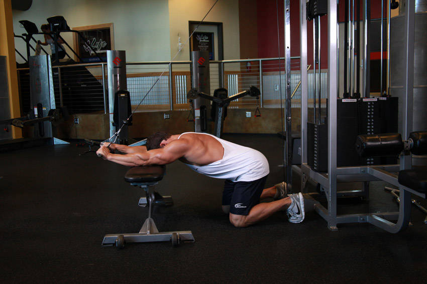 Kneeling Cable Triceps Extension — Cable Triceps exercise demonstration